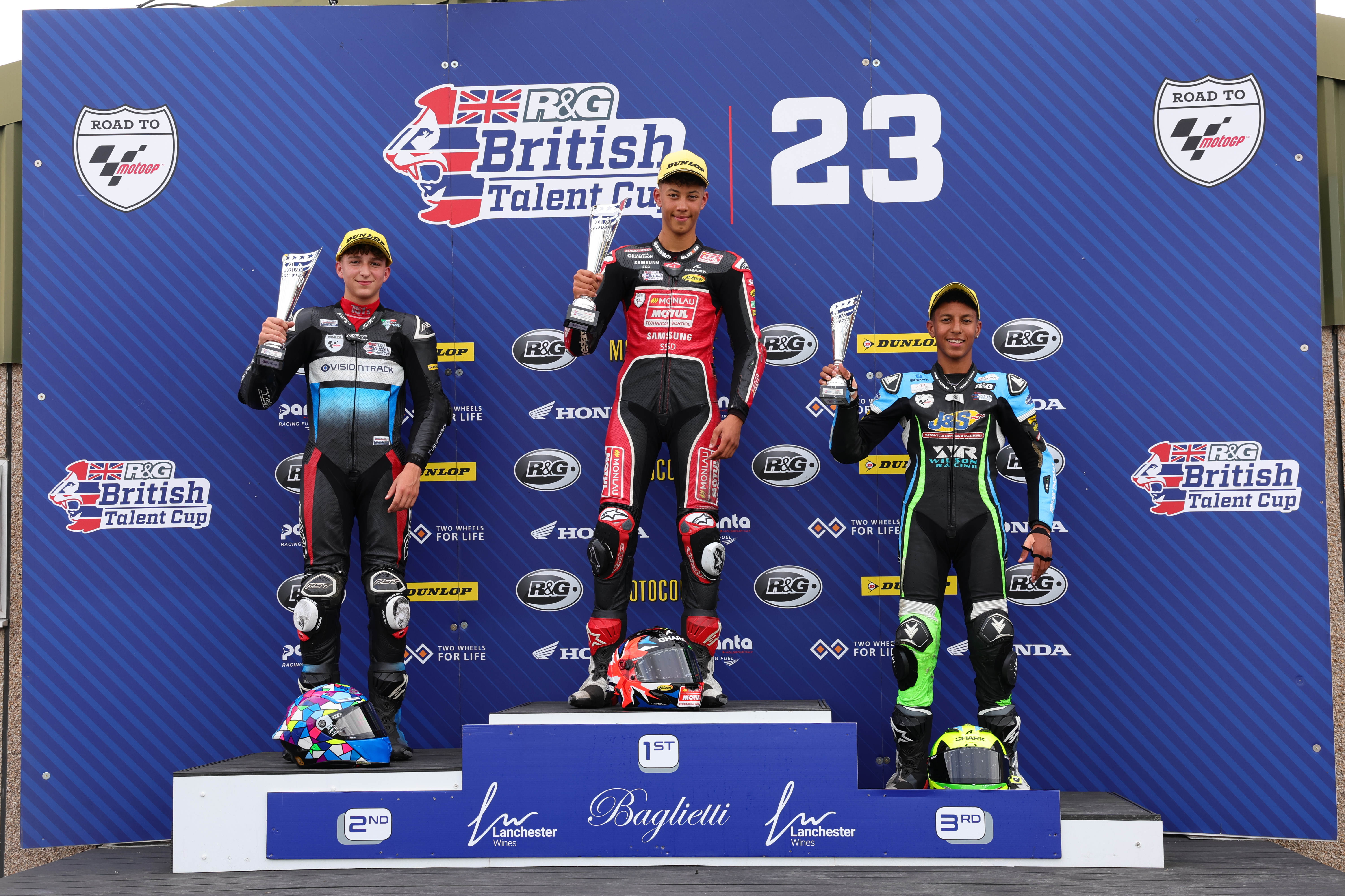 Podium Race 2 Sunday Round 7 Thruxton | 2023 R&G British Talent Cup