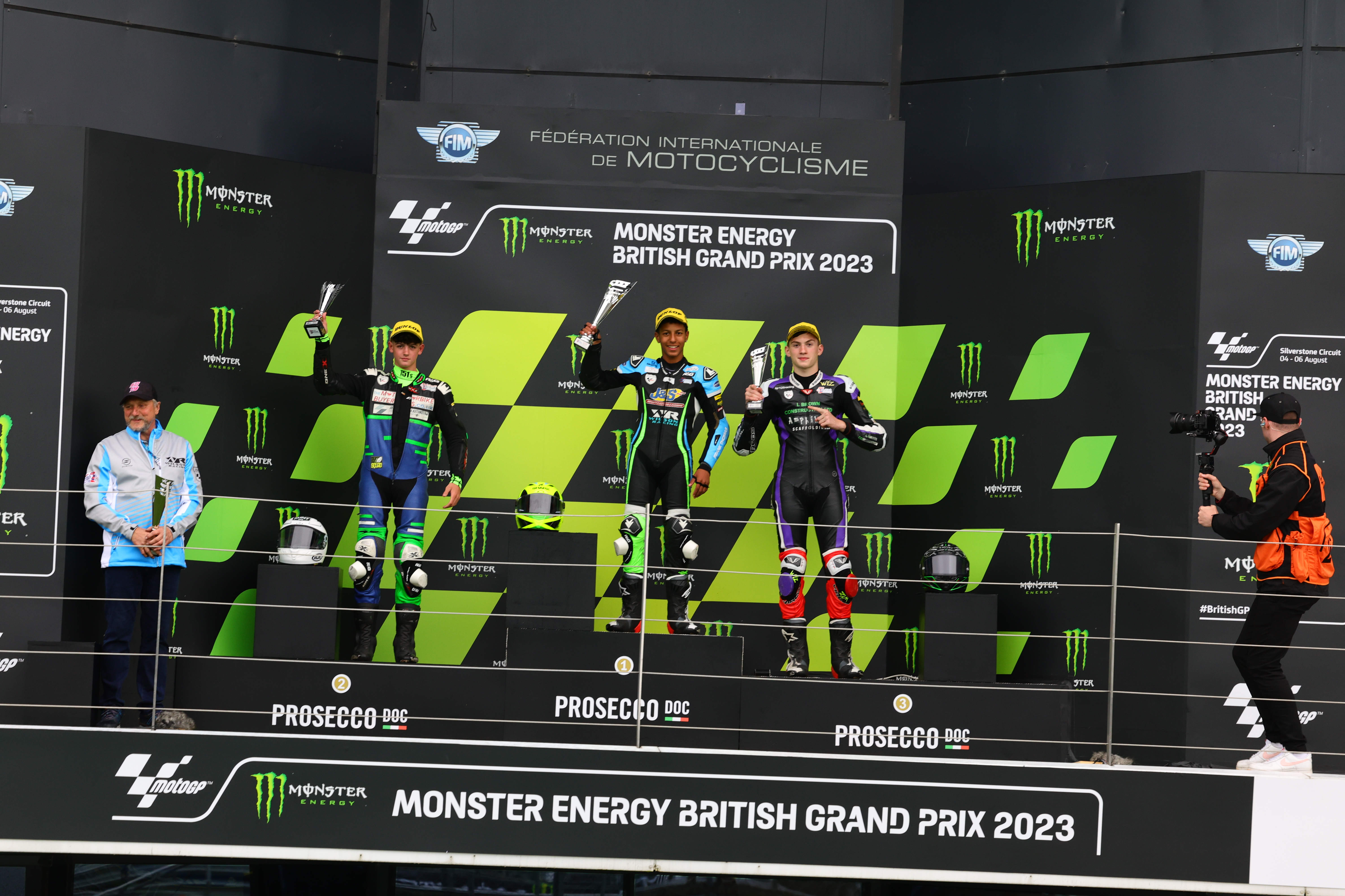 Podium Race 1 Saturday Round 6 Silverstone | 2023 R&G British Talent Cup